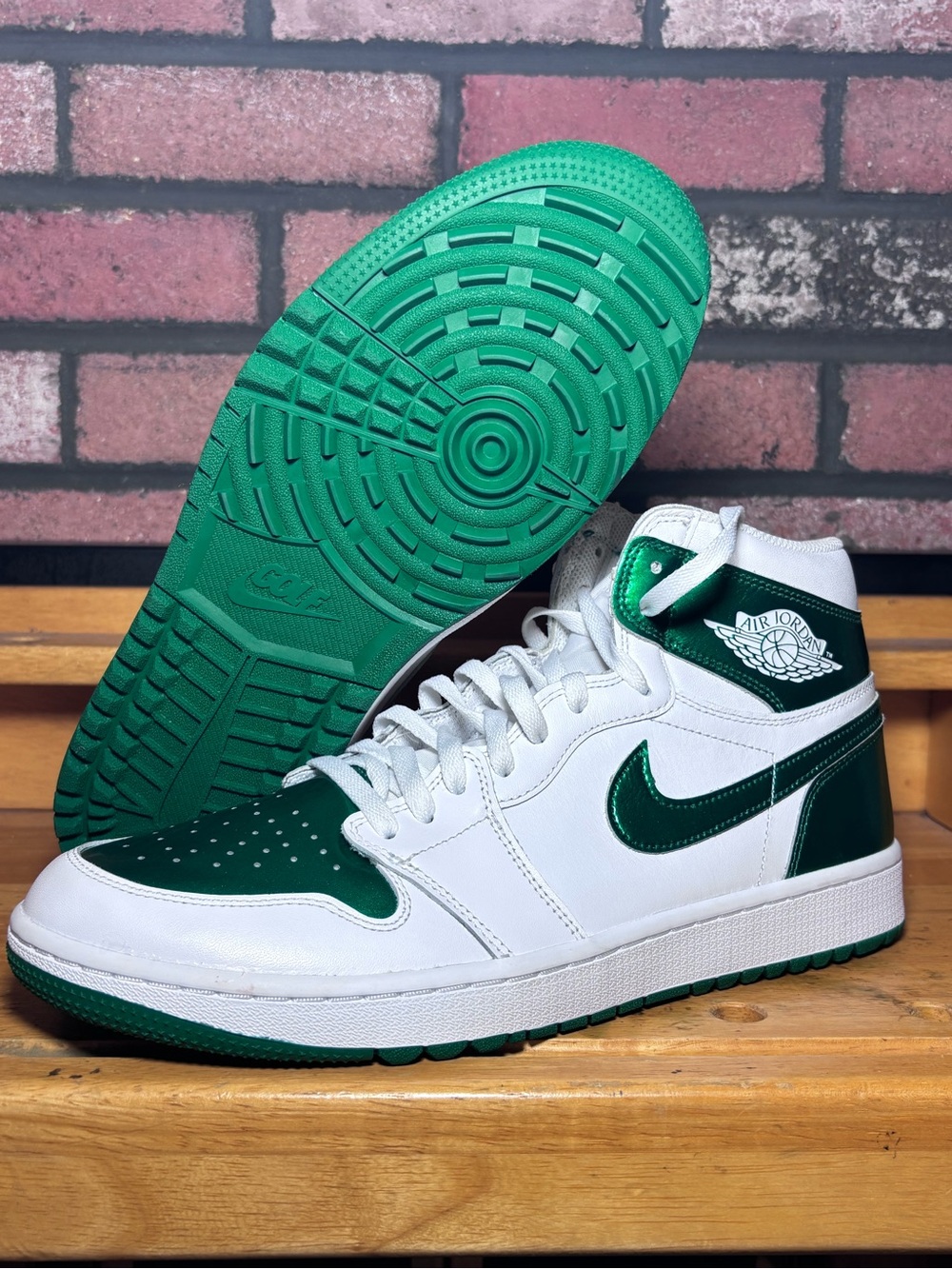 Nike Air Jordan I 1 High G Pine Green White DQ0660-130 Golf Shoes Sz. 13